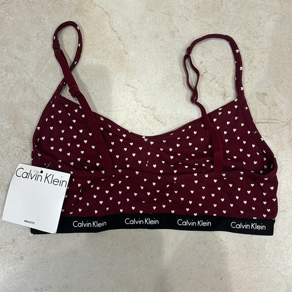 NWT Calvin Klein Keyhole Bralette with Hearts - Picture 5 of 6